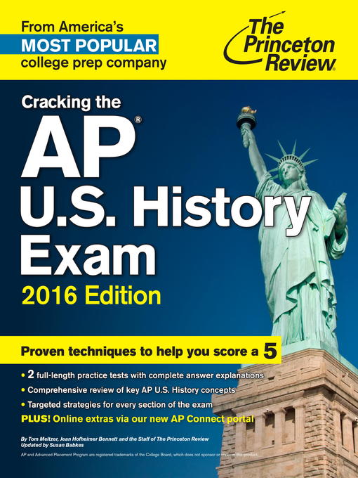 Cover image for Cracking the AP U.S. History Exam, 2016 Edition
